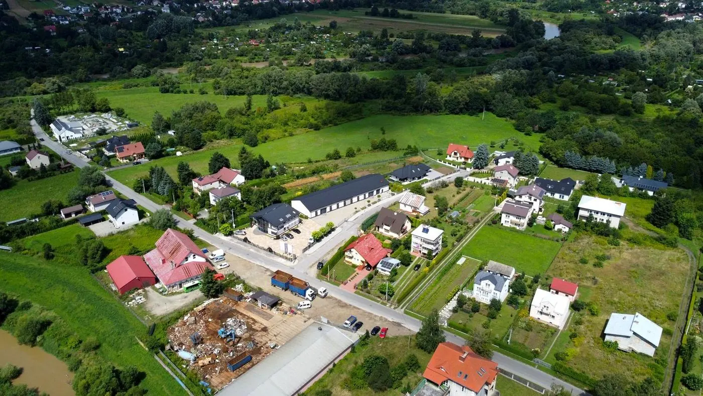 Kompleks QUC w Jaśle z lotu ptaka